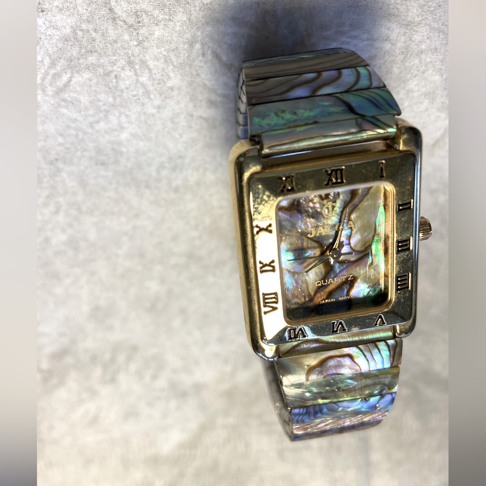 Jalga Quartz Watch with Abalone Stretch Band